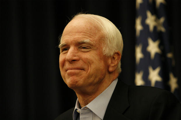 Arizona Sen. John McCain, a POW in North Vietnam for nearly five years, now battles a form of brain cancer that is usually terminal. He has urged colleagues in Congress to stop listening to "the bombastic loudmouths on the radio and on the Internet." The former presidential candidate has long been committed "to serve a cause greater than oneself." (US Marine Corps photo/Bill Lisbon)