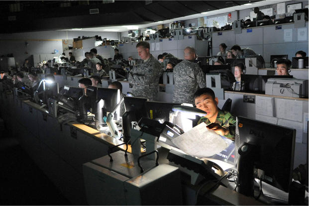  U.S. and and South Korean service members participate in the 2010 version of Exercise Ulchi Freedom Guardian at Osan Air Base, South Korea. This year's exercise -- scheduled to begin in late August -- has been cancelled. (US Air Force photo)