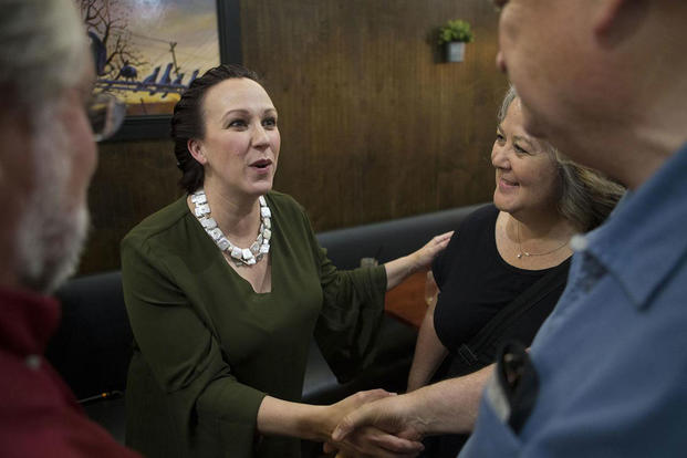 MJ Hegar is running against Republican incumbent John Carter in Texas’ 31st Congressional District. After winning her primary in May, Hegar will face off against Carter in the November general election. Courtesy MJ Hegar’s campaign