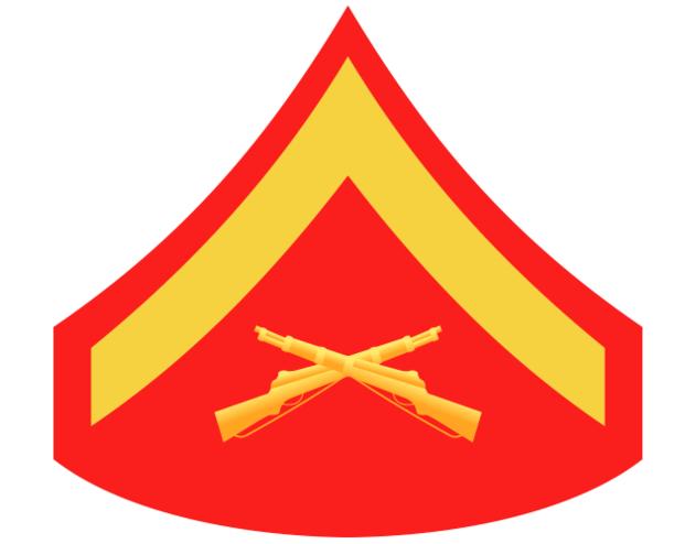 Marine Corps Lance Corporal (LCpl) insignia