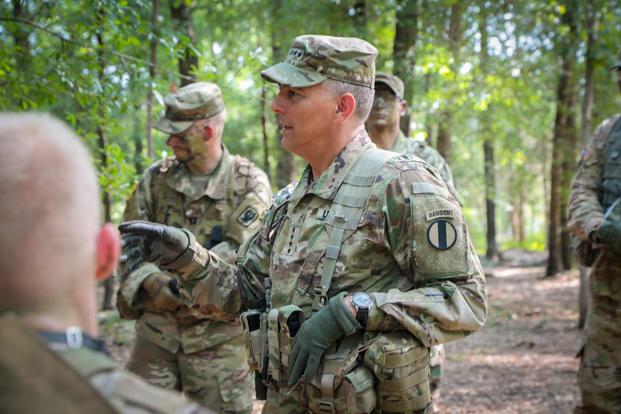 Gen. Stephen J. Townsend tours the Maneuver Center of Excellence and Fort Benning, Georgia, Aug. 15, 2018 (U.S. Army/Markeith Horace)