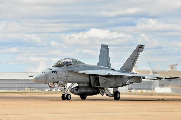 F/A-18 Super Hornet taxis the runway at Naval Air Station (NAS) Joint Reserve Base (JRB) Fort Worth