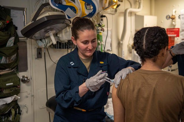 Navy COVID-19 vaccination USS Shiloh