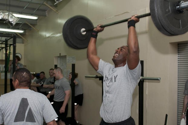 An Army captain goes through a CrossFit workout for charity.
