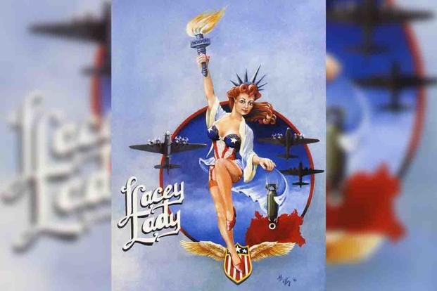 Artist Mark Utz created the Lacey Lady’s logo to begin the restoration effort in 1996. (B-17 Alliance)