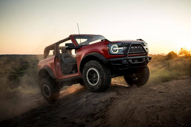 The Ford Bronco is an immensely capable off-roader, especially when equipped with factory options like the Sasquatch package. 
