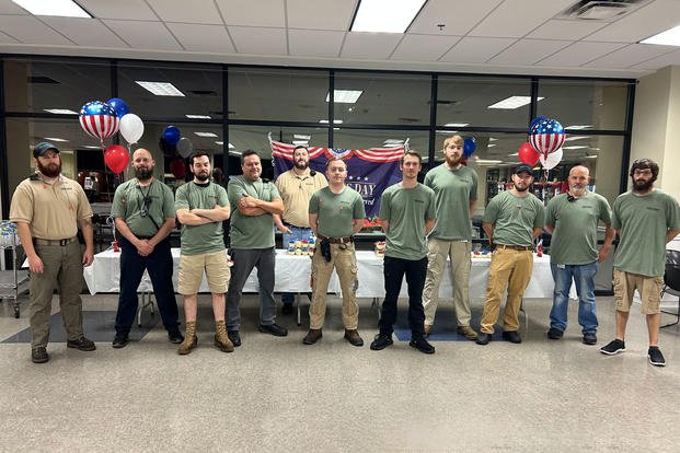 Employees participating in Veteran Day at Toyo Tires
