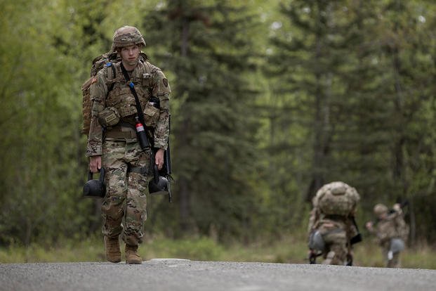 That’s the face of a soldier who would rather be riding a bike. (Alejandro Peña/National Guard photo) That’s the face of a soldier who would rather be riding a bike.