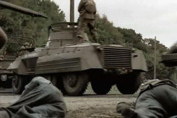 The M8 Greyhound gets overlooked in World War II history, but it continued to serve around the world for decades after. (HBO) The M8 Greyhound gets overlooked in World War II history, but it continued to serve around the world for decades after.