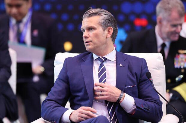 U.S. Defense Secretary Pete Hegseth attends the Association of Southeast Asian Nations (ASEAN)-United States Defence Ministers' High Tea, as part of the ASEAN Defense Ministers' meeting, in Kuala Lumpur, Malaysia, Saturday, Nov. 1, 2025. (Hasnoor Hussainl/Pool Photo via AP) U.S. Defense Secretary Pete Hegseth