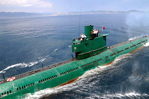A North Korean submarine, KPN Unit 167, is seen in this June 2014 photo. One of the country's midget subs has gone missing. (US Govt photo)