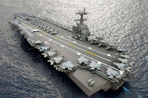 The aircraft carrier John F. Kennedy (CVN 79) is the second ship in the Gerald R. Ford class.