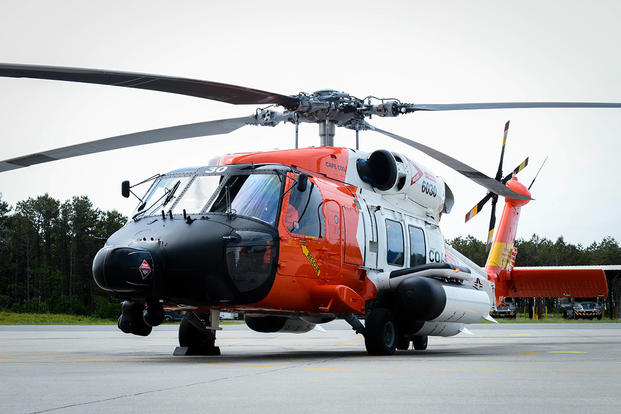 An MH-60 Jayhawk Helicopter from Air Station Cape Cod, Massachusetts. (U.S. Coast Guard photo by Petty Officer 3rd Class Ross Ruddell)