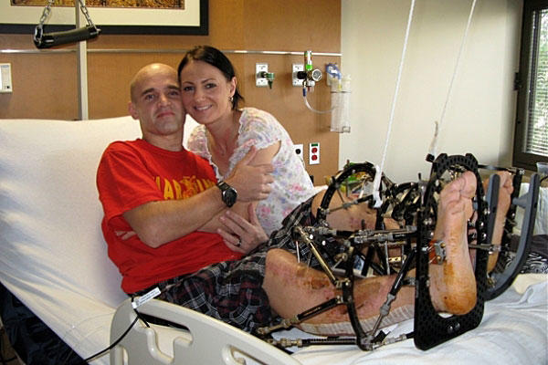 Marine Cpl. Miroslav “Mike” Kazimir and his wife Marcela credit a strong military medical system and a devotion to each other with helping them after Kazimir was severely wounded in Afghanistan. Donna Miles/DoD photo