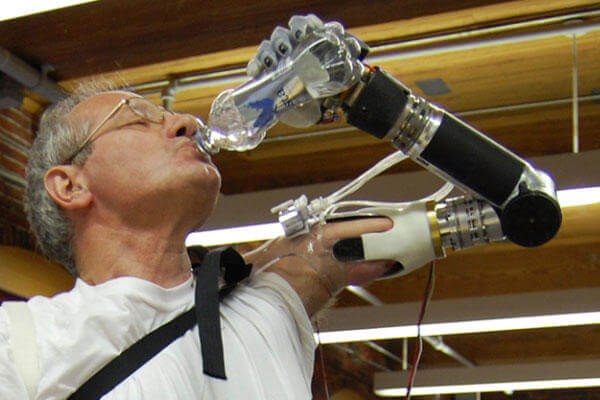 Dubbed “Luke” (after Luke Skywalker), the DEKA robotic arm is a DARPA funded project intended to restore functionality for individuals with upper extremity amputations. (Photo by DEKA Research and Development Corp.)