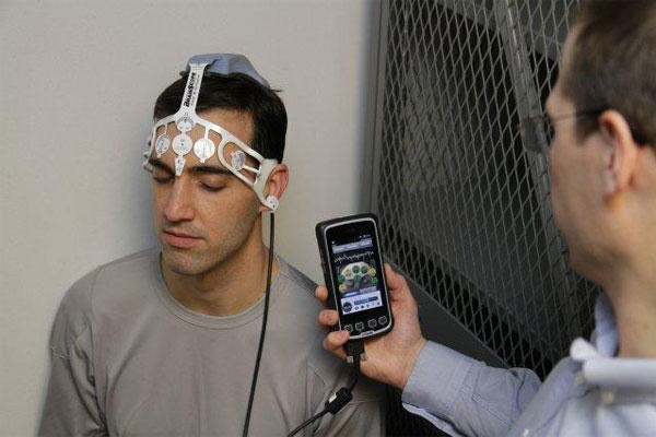 FILE PHOTO -- The Ahead 200 uses commercial smartphone technology to analyze a patient's brain activity for signs of a traumatic brain injury within 24 hours of the injury. (U.S. Army photo)