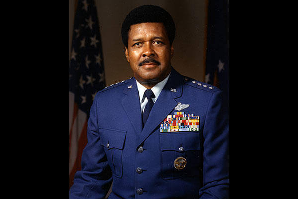 Gen. Daniel R. “Chappie” James Jr. (1920-1978), a Tuskegee Airman who trained and served during World War II, in 1975 became the first African American to achieve the grade of four-star general. (U.S. Air Force photo)