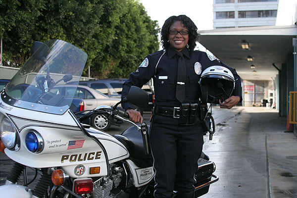 LAPD female police officer (LAPD photo)