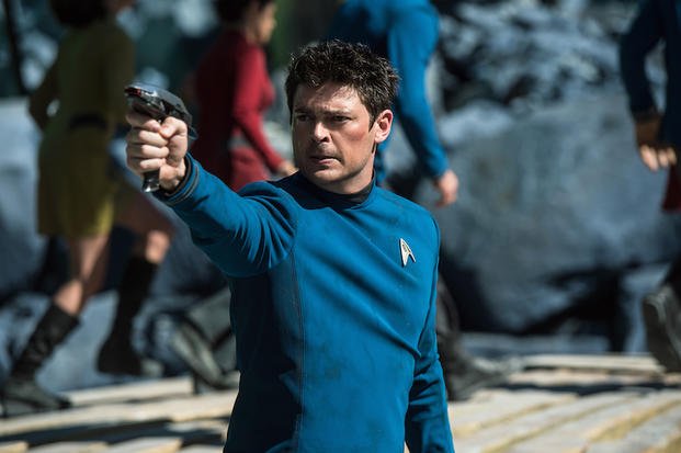 Karl Urban plays Bones in Star Trek Beyond from Paramount Pictures, Skydance, Bad Robot, Sneaky Shark and Perfect Storm Entertainment