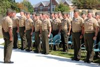 Students and faculty sing the Marines’ Hymn during Sergeants Course Class 6-13 graduation ceremony Oct. 4, 2013, at Staff Noncommissioned Officer Academy aboard Marine Corps Base Quantico. (U.S. Marine Corps/Ameesha Felton)