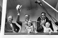 President Franklin D. Roosevelt and a party of close friends leave Poughkeepsie, N.Y., aboard Vincent Astor's palatial yacht Nourmahal
