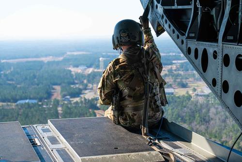 Mississippi National Guard CH-47 Chinook crewman