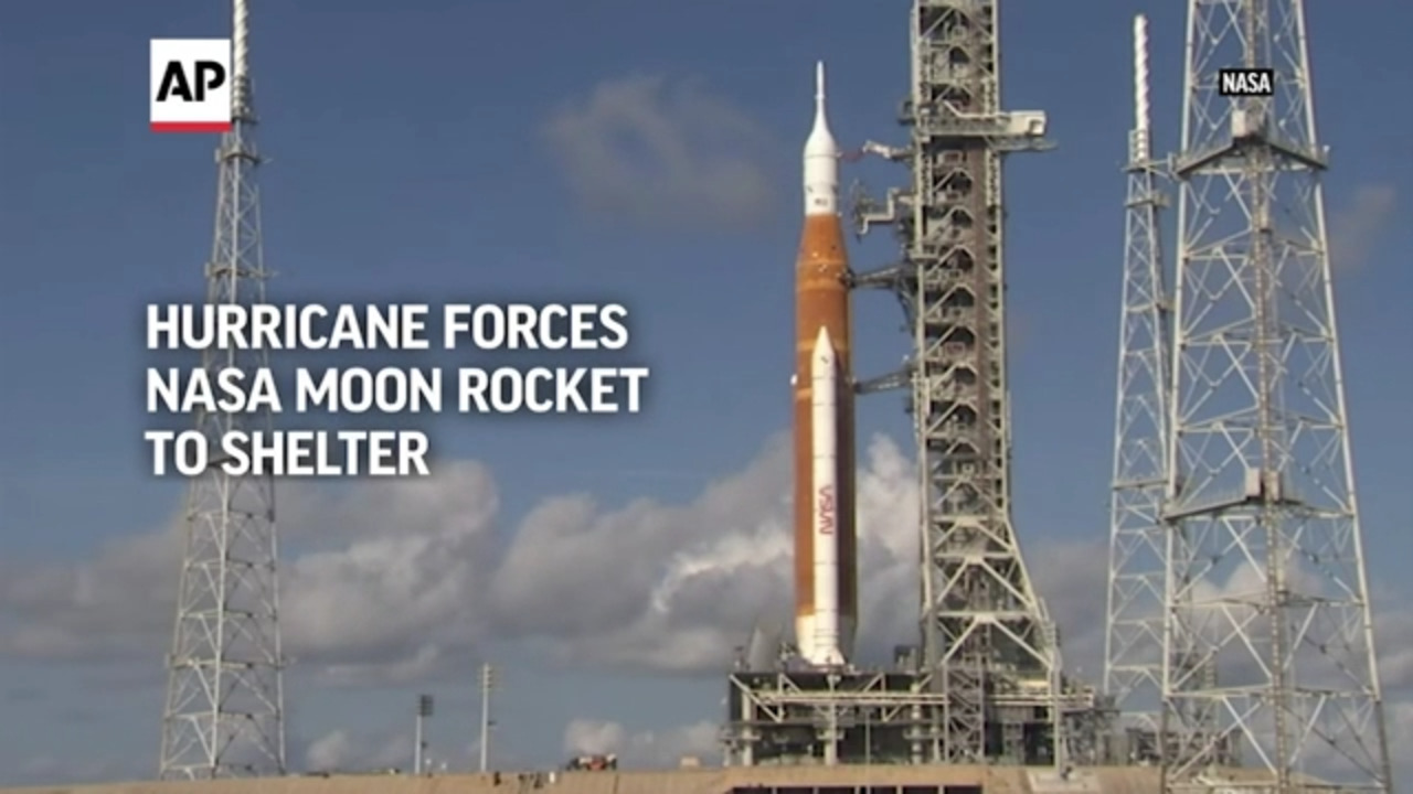 Hurricane Forces NASA Moon Rocket to Shelter