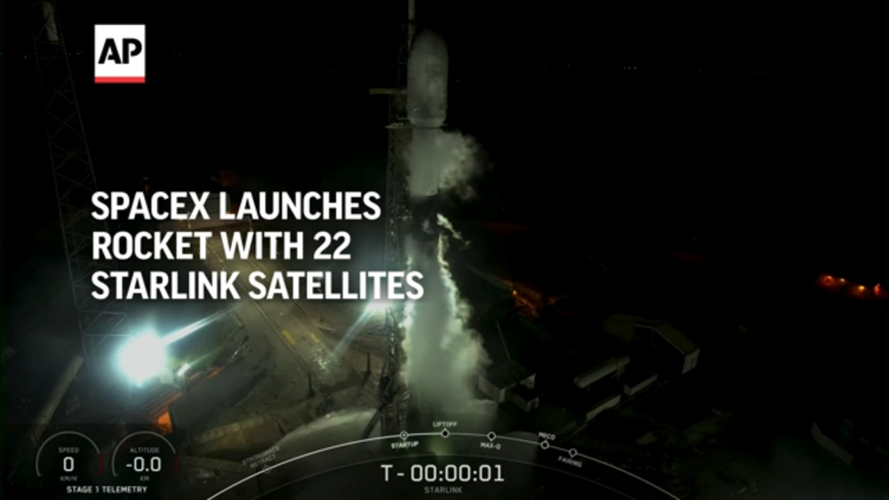 SpaceX Launches Rocket With 22 Starlink Satellites