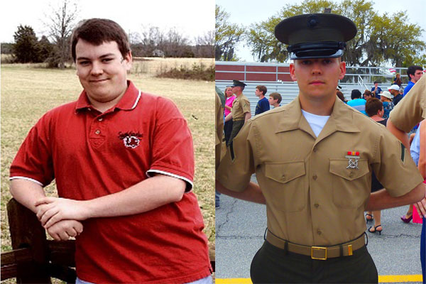Recruit Loses 75 Pounds to Earn Title of US Marine
