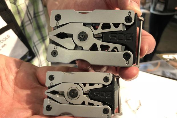 Both the Sync 1 and the Sync 2 from SOG come with 11 tools, ranging from pliers to screwdrivers and scissors. (Hope Hodge Seck/Military.com)