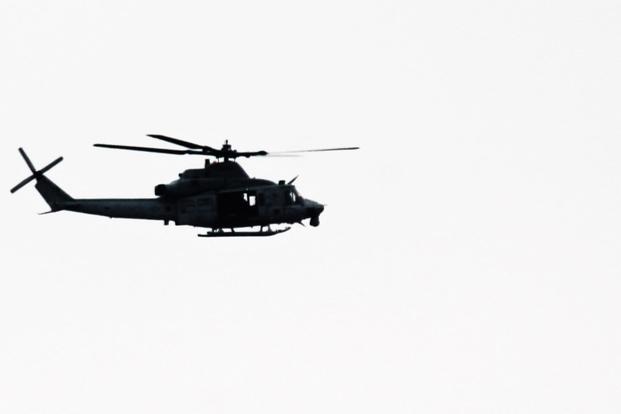 Marine Corps UH-1Y Venom helicopter. (U.S. Army/Scott T. Sturkol)