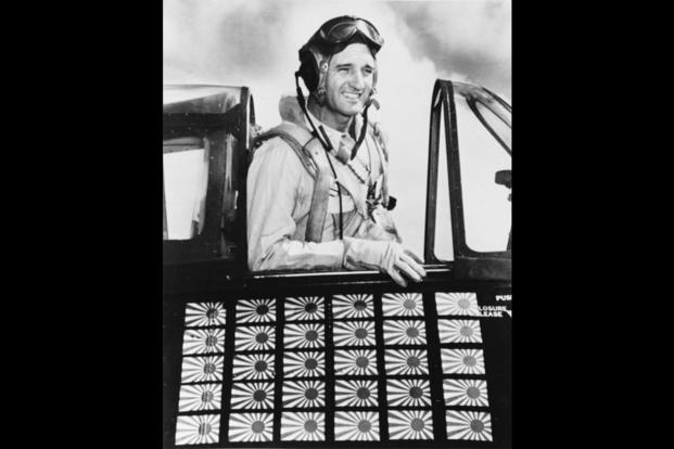 U.S. Navy Captain David McCampbell claimed 34 kills during his World War II missions, including being the only American airman to achieve "ace in a day" twice. (Navy file photo)