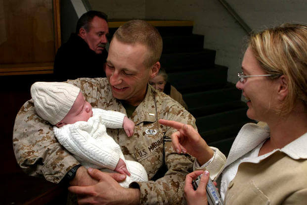 The new Marine Corps family leave policy is retroactive to Dec. 23, 2016, which means that some recent parents may find themselves with more available leave. Also, unmarried parents now qualify for the same leave allowances as married couples. (US Marine Corps photo/Barry Edwards)