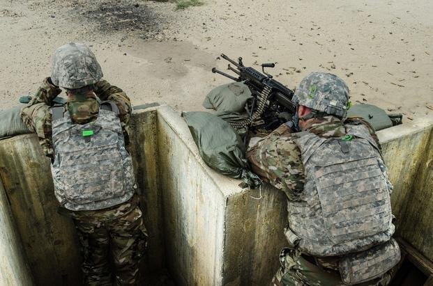 U.S. Army Reserve Troop List Unit Soldiers with 373rd Military Intelligence Brigade conduct crew-served weapons training and qualifications with an M249 light machine gun during Operation Cold Steel II, hosted by U.S. Army Civil Affairs and Psychological Operation Command (Airborne) at Joint Base McGuire-Dix-Lakehurst, N.J., Aug. 8, 2018. (Devona Felgar, U.S. Army Reserve)