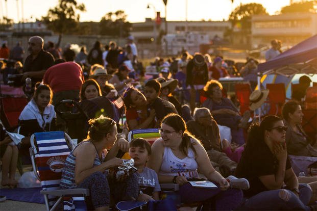Members of the public gather for the July 4 Fireworks Spectacular at Joint Forces Training Base, Los Alamitos, California, July 4, 2018. (Dept. of Defense photo)