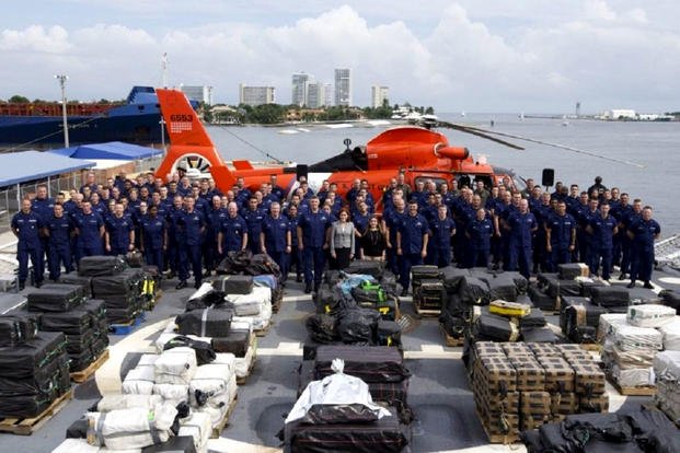 The Coast Guard has seized 18.5 tons of cocaine from 15 drug-smuggling boats off the coasts of Mexico, Central America and South America, with help from other law enforcement agencies. (US Coast Guard photo via Fox News)