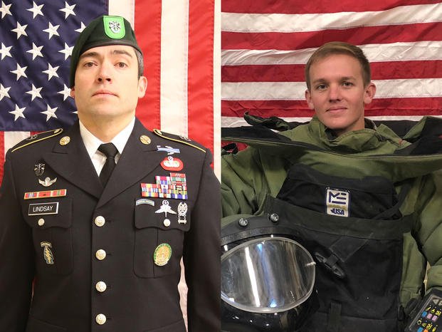 Sgt. 1st Class Will D. Lindsay (left) and Spc. Joseph P. Collette (right) were killed in action March 22, 2019, in Kunduz Province, Afghanistan. (US Army)