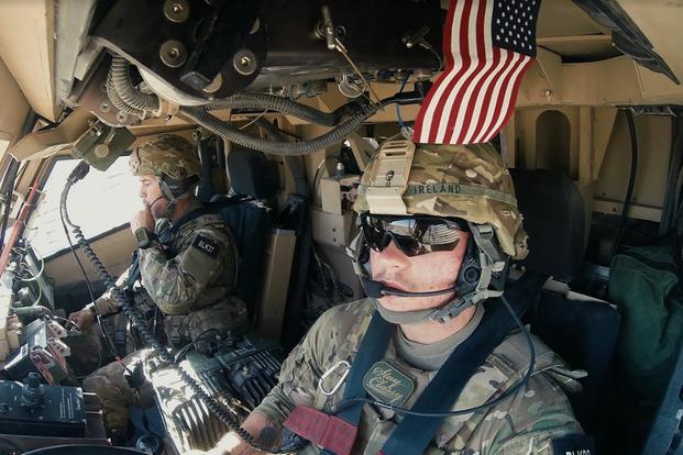 Air Force Staff Sgt. Logan Ireland (right) seen in the documentary 'TransMilitary'. (Photo courtesy of TransMilitary’)