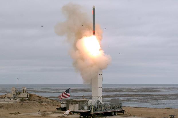 On Aug. 18, 2019, at 2:30 p.m. Pacific Daylight Time, the Defense Department conducted a flight test of a conventionally configured ground-launched cruise missile at San Nicolas Island, Calif. (Defense Department photo by Scott Howe)