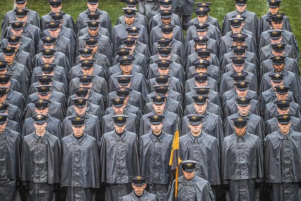 Cadets from the United States Military Academy march onto the field before the 2019 Army-Navy Game in Philadelphia, Pa., Dec. 14, 2019. (U.S. Army photo/Dana Clarke)