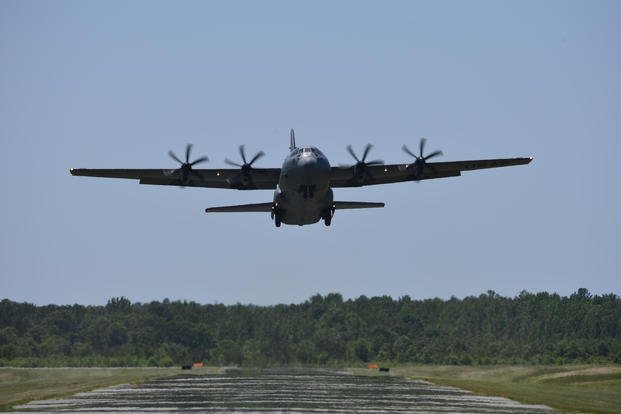 C-130J Super Hercules takes off from Camp Robinson