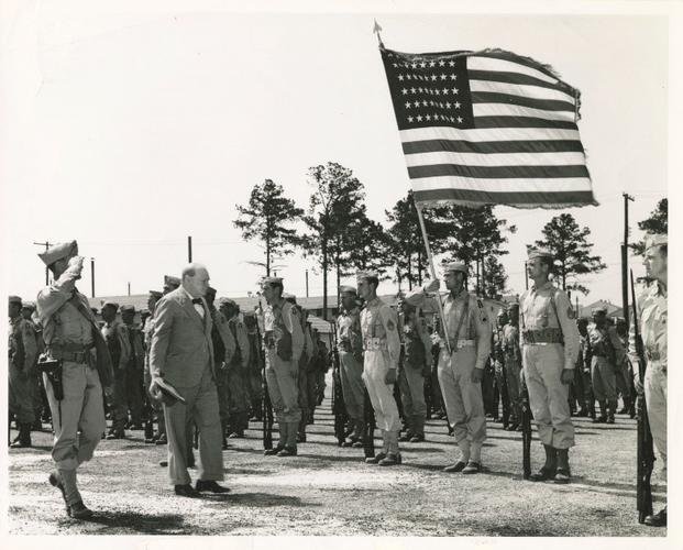 Winston Churchill visits Fort Jackson, S.C. 