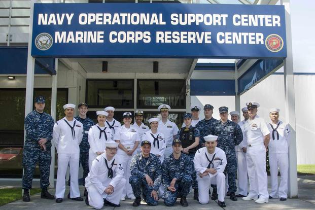 Reservists assigned to the Navy Operational Support Center Portland.