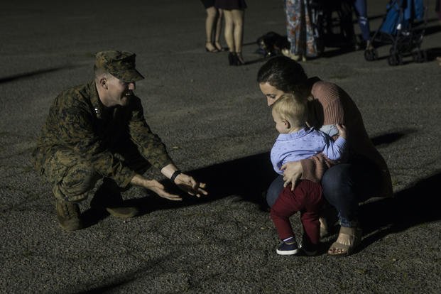 family reunited after deployment