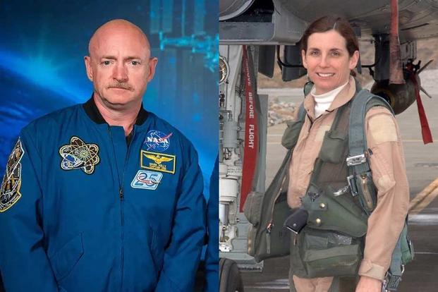 Former Astronaut Mark Kelly and Lt. Col. Martha McSally.