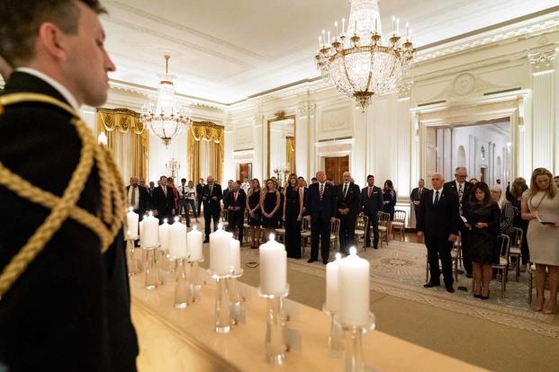 President Donald J. Trump during a reception in honor of Gold Star families.