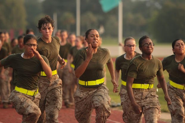 female Marine Corps recruits Parris Island