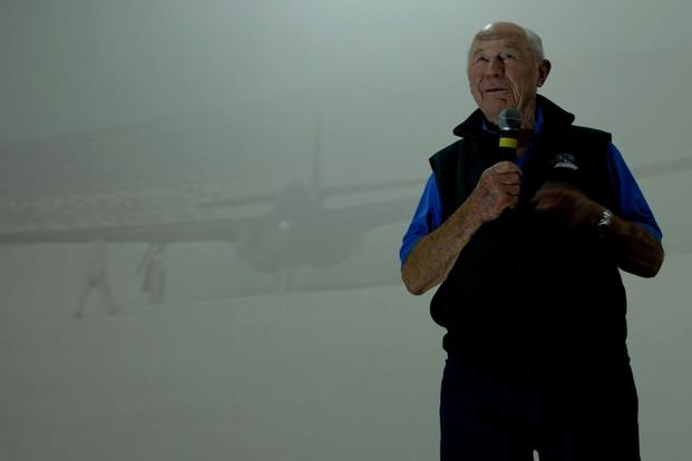 Heroic WWII fighter ace, jet pioneer and retired U.S. Air Force Maj. Gen. Chuck Yeager 