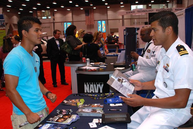 Navy recruiter League of Latin American Citizens Conference