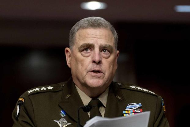Chairman of the Joint Chiefs of Staff Gen. Mark Milley speaks.